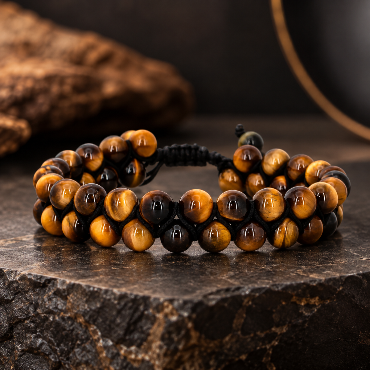 Tiger Eye Two-Row Bracelet
