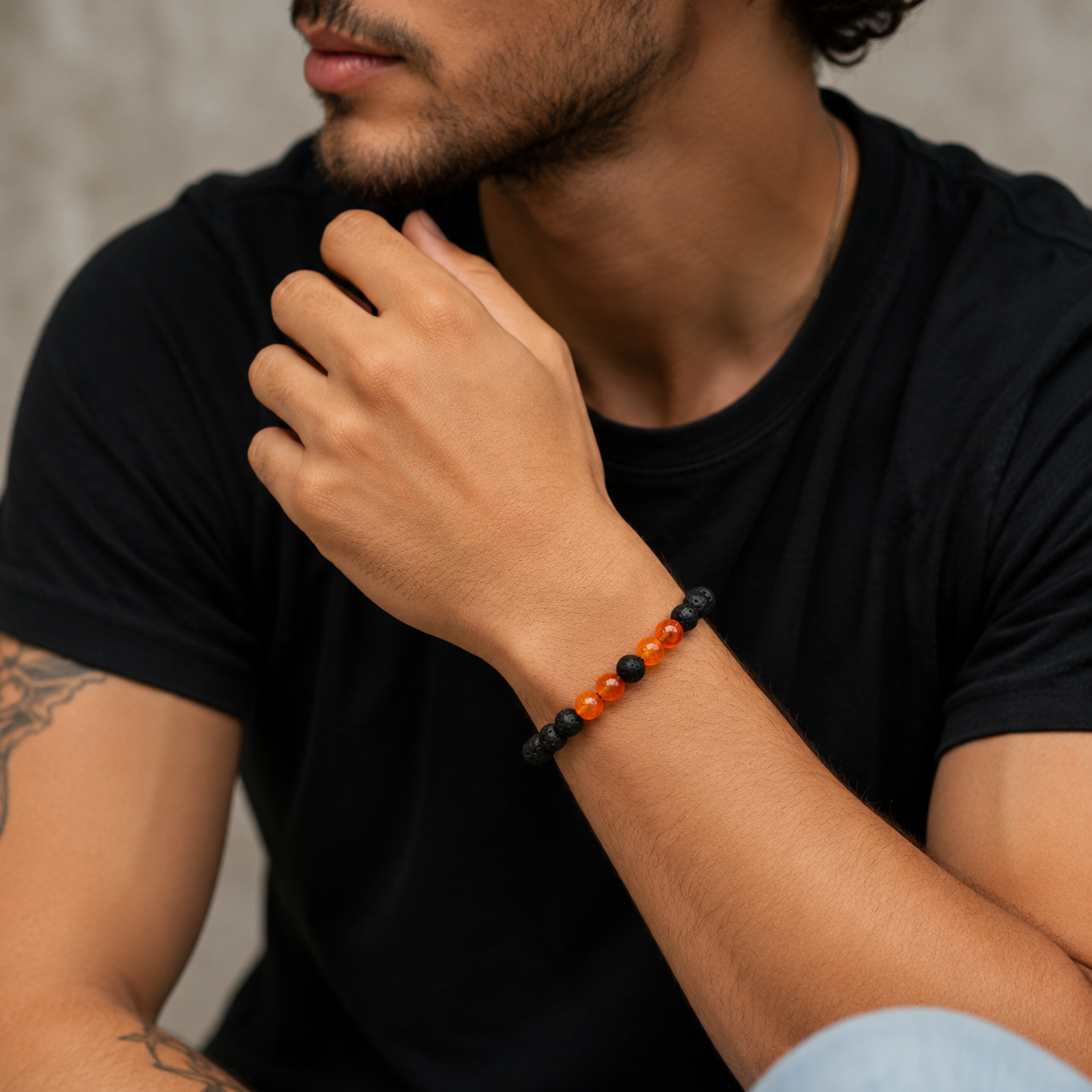 Lava Stone and Fire Agate