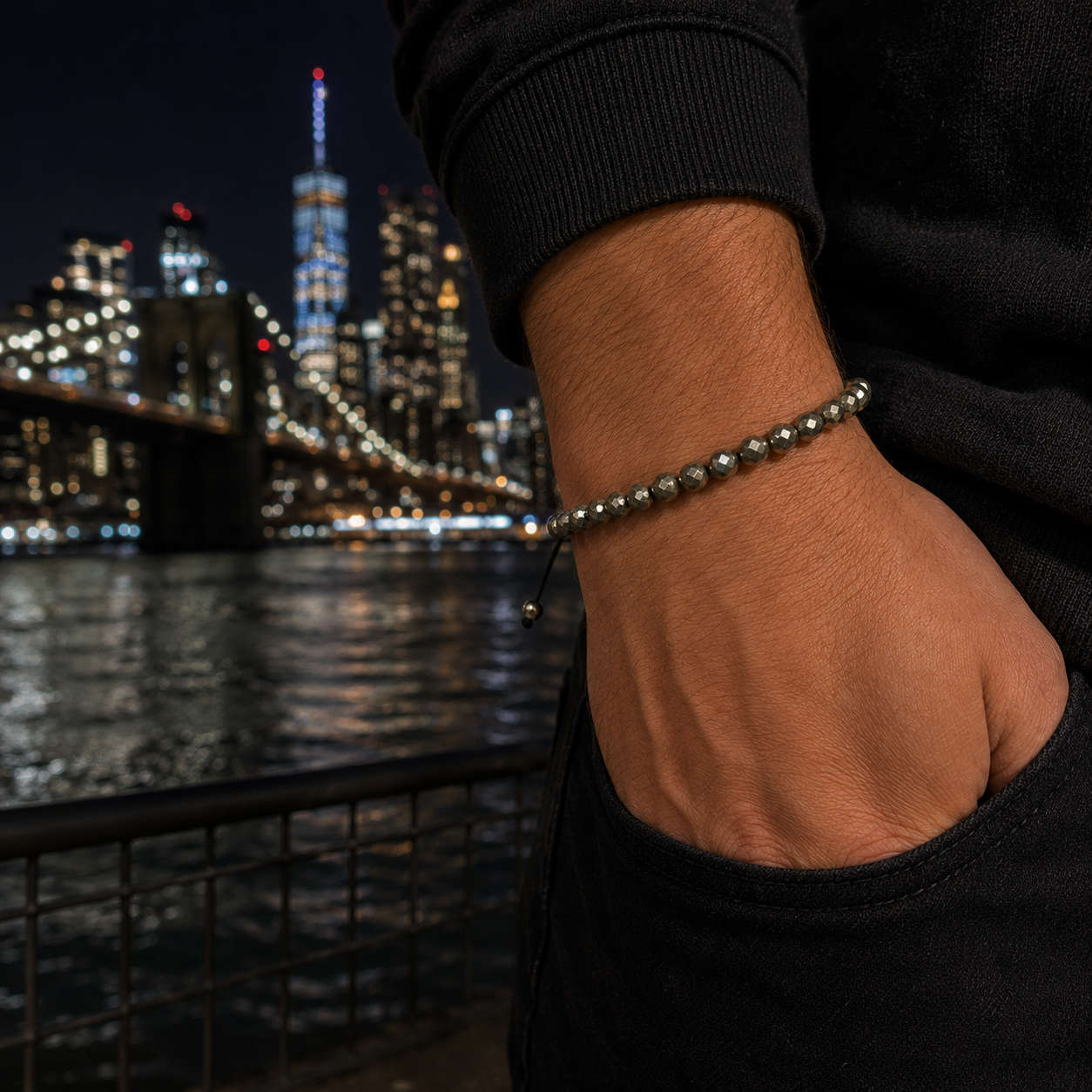 Faceted Pyrite Bracelet | 6mm