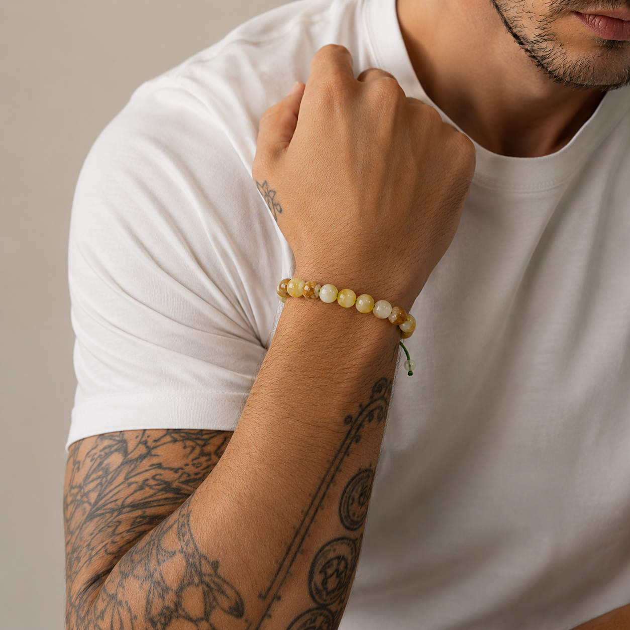 Flower Jade Bracelet