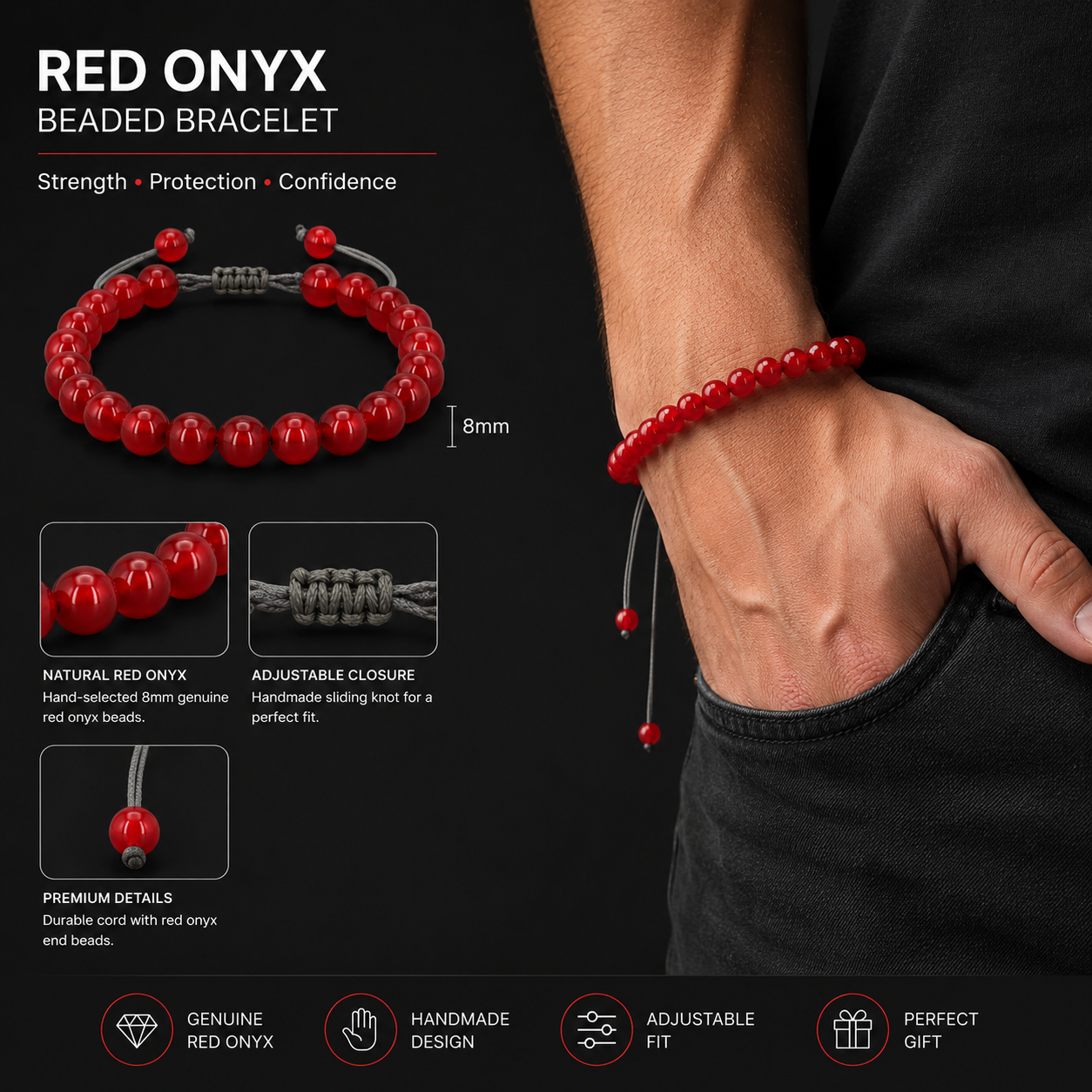 Red Onyx Bracelet