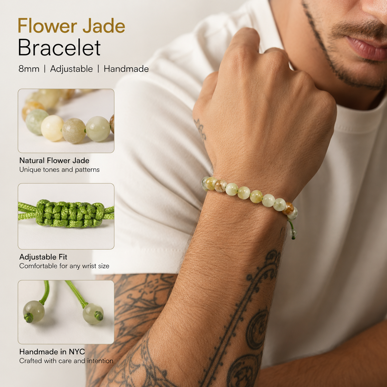 Flower Jade Bracelet