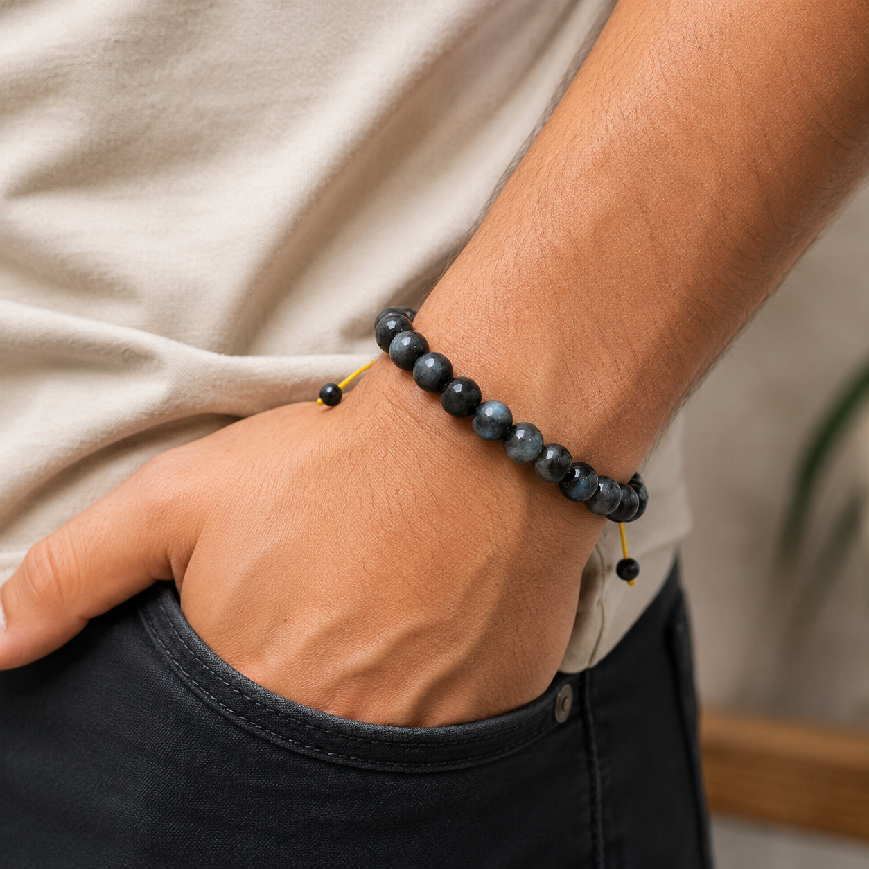 Black Labradorite Unisex Bracelet