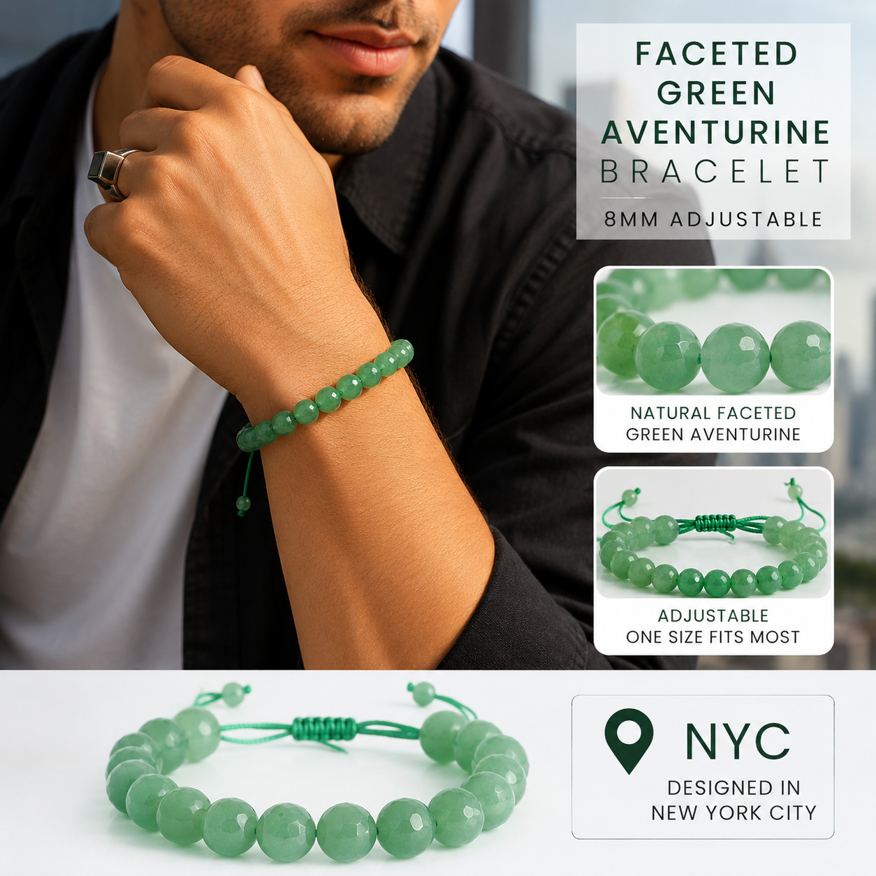 FACETED GREEN AVENTURINE