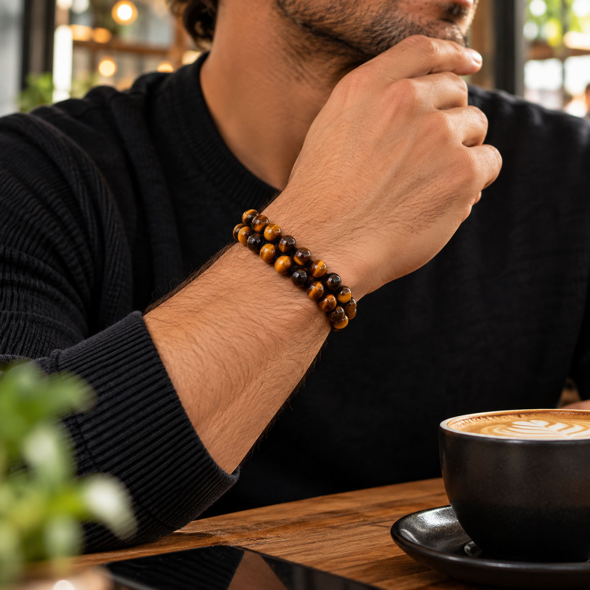 Tiger Eye Two-Row Bracelet