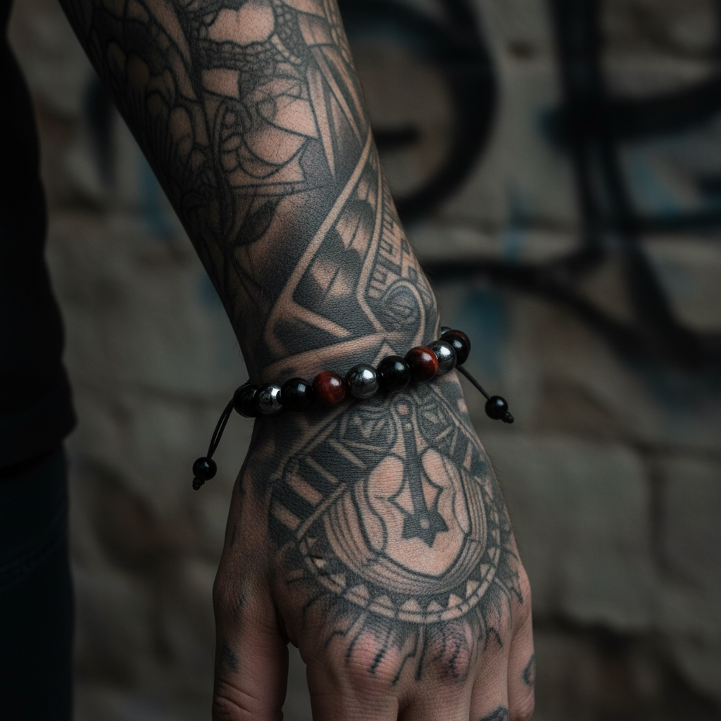 Hematite Black Onyx Red Tiger eye
