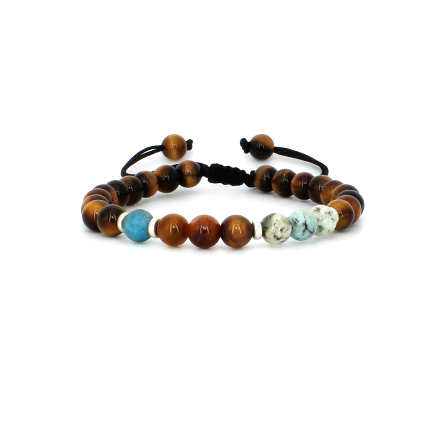 TIGER EYE AND BLUE APATITE