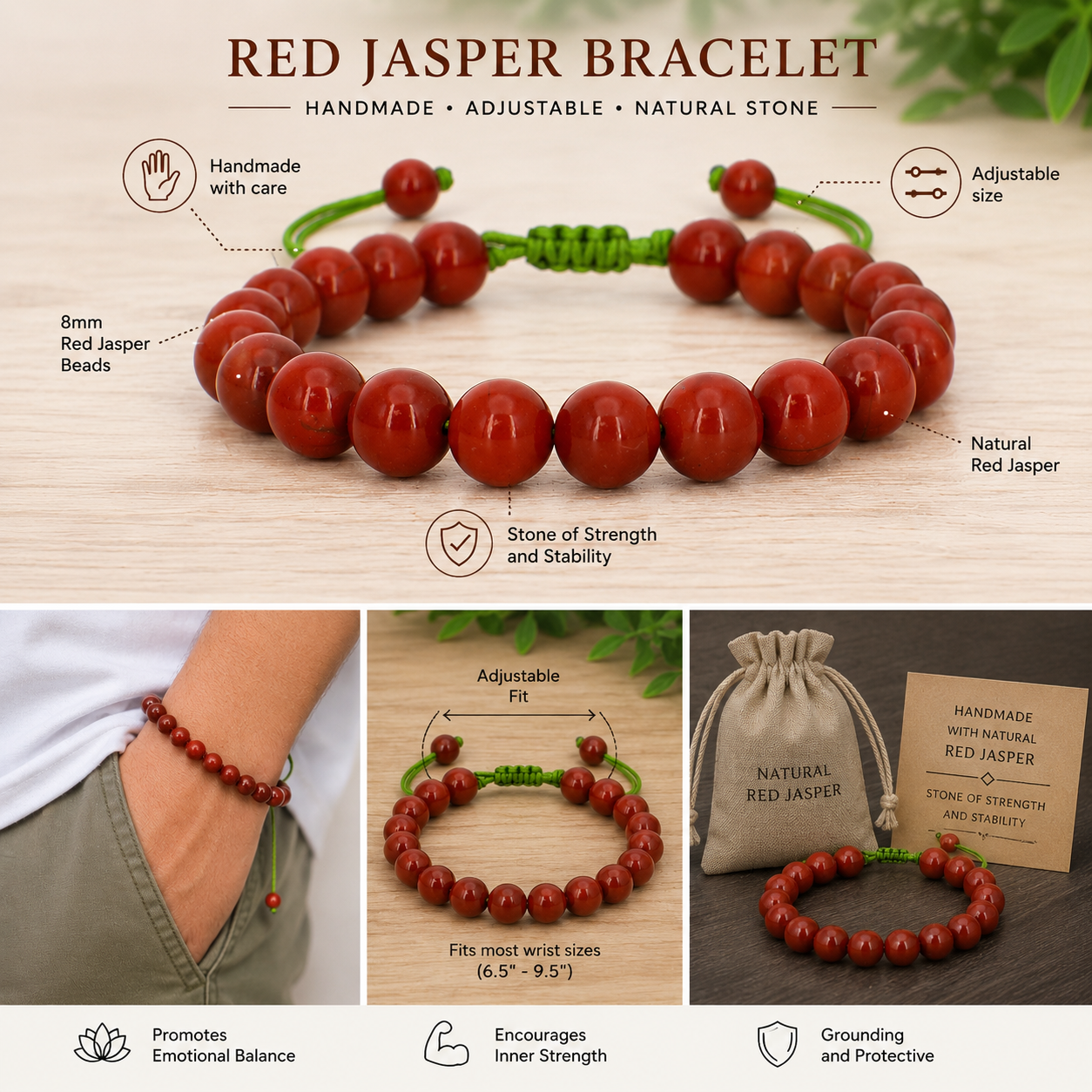 Red Jasper Bracelet