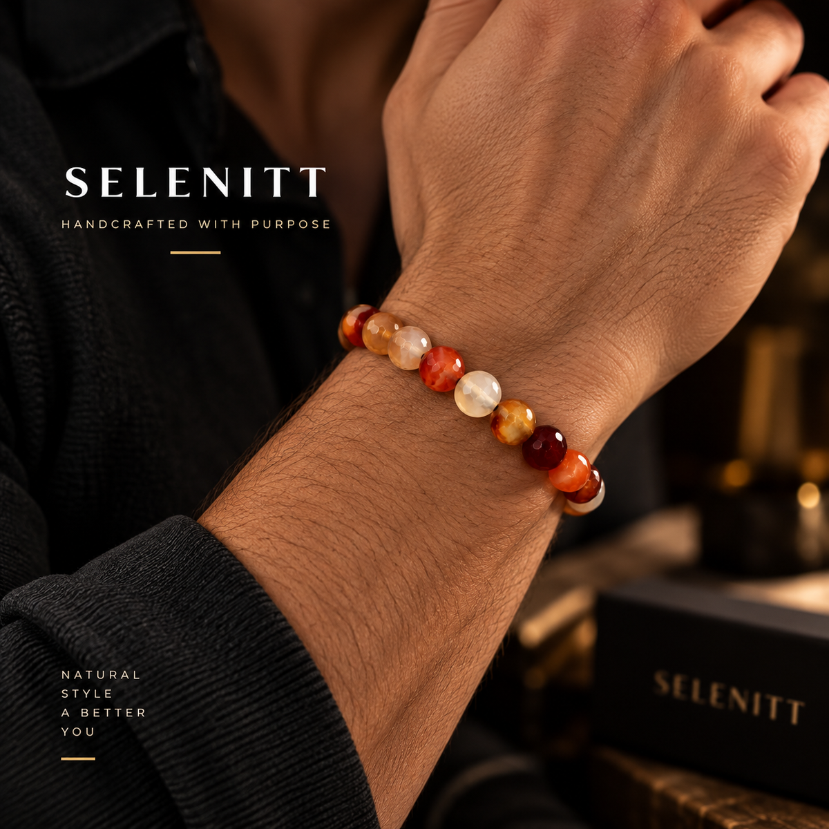 Faceted Carnelian  Bracelet