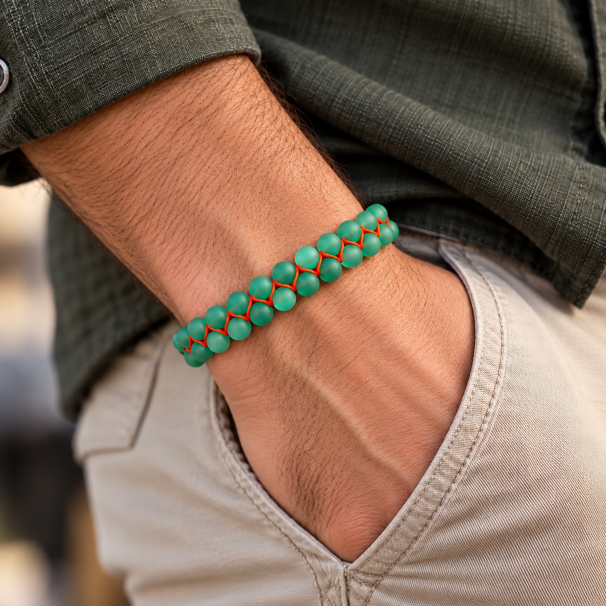 TOW-ROW GREEN ONYX