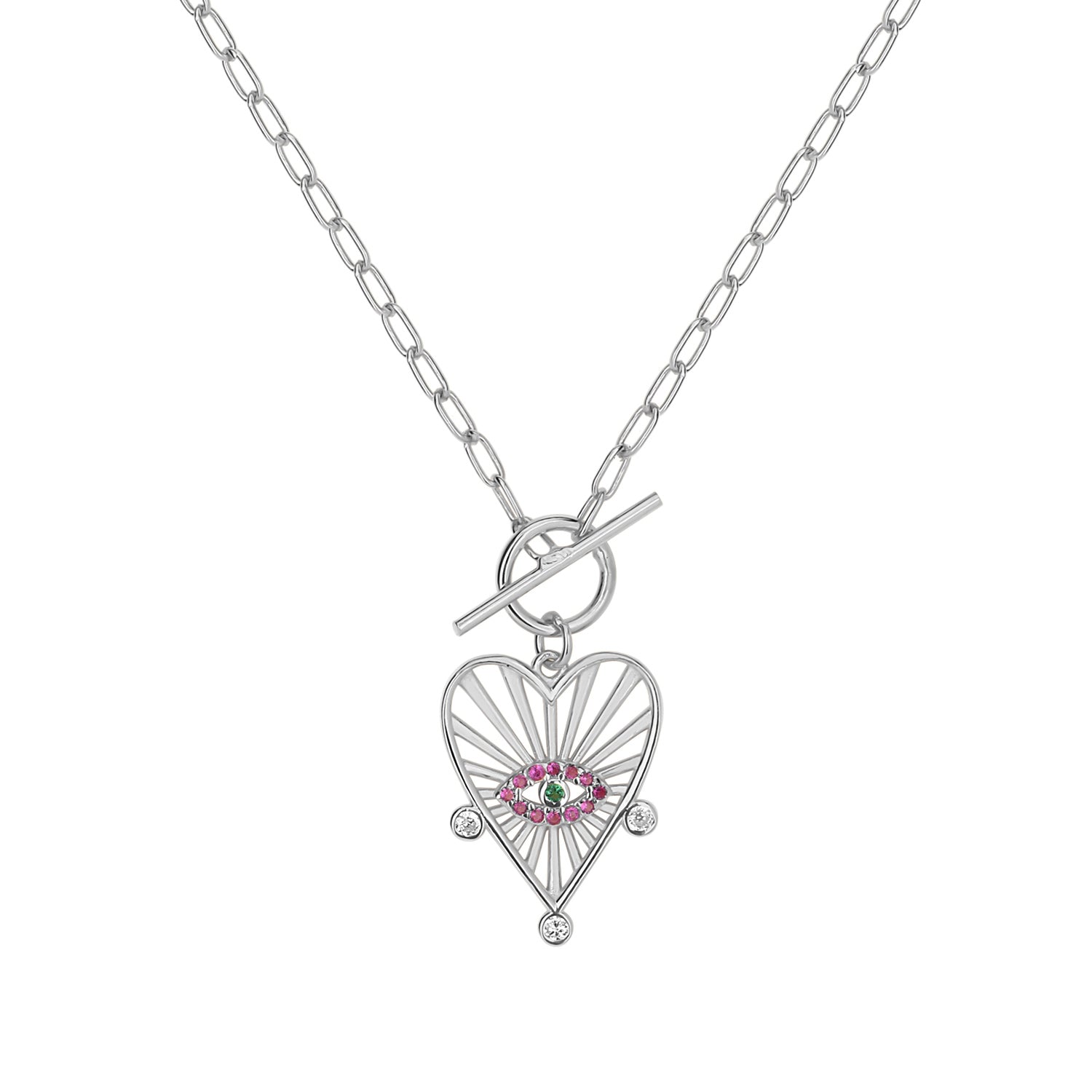 Sterling Silver Heart with Sparkling Detail