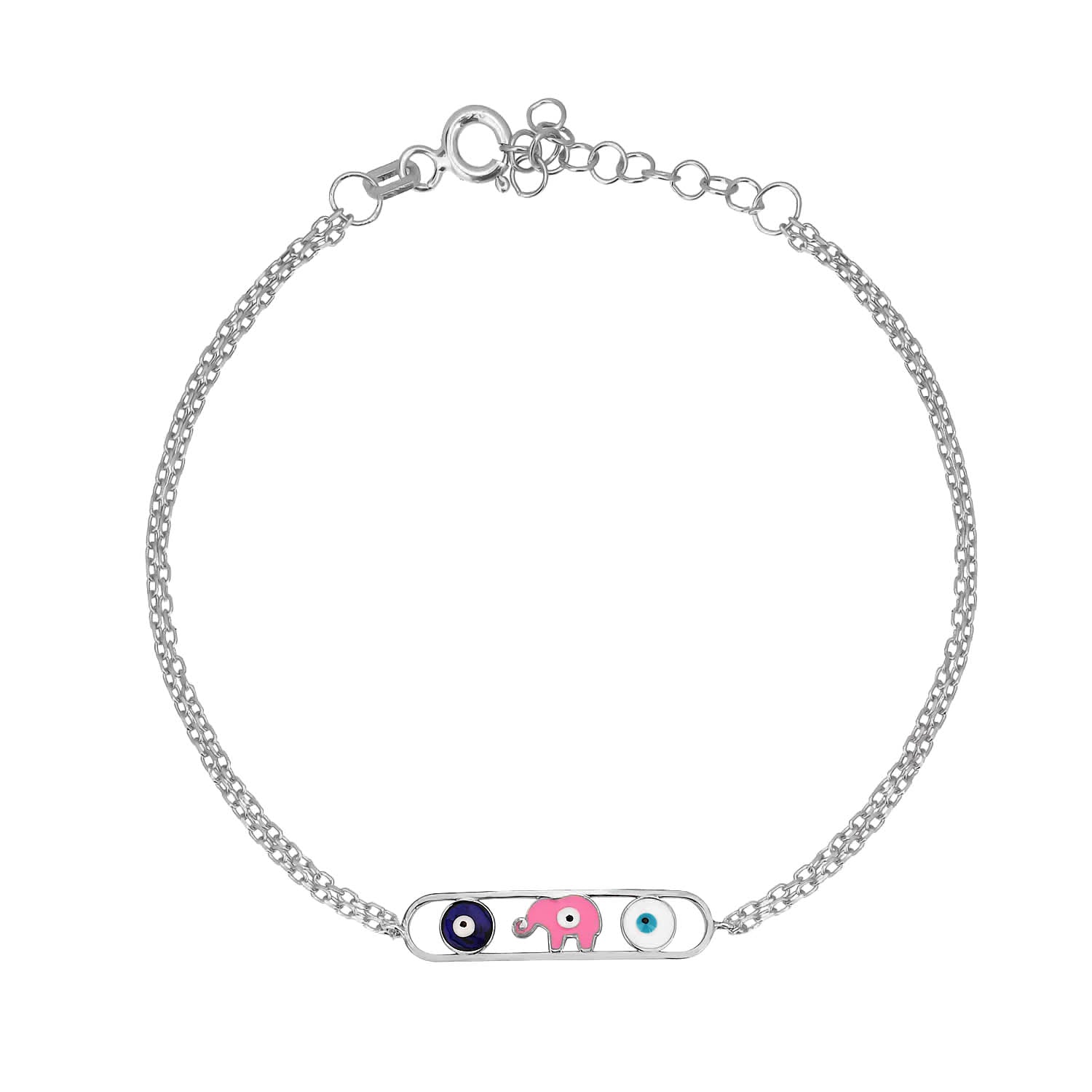 Elegant Silver Elephant Bracelet