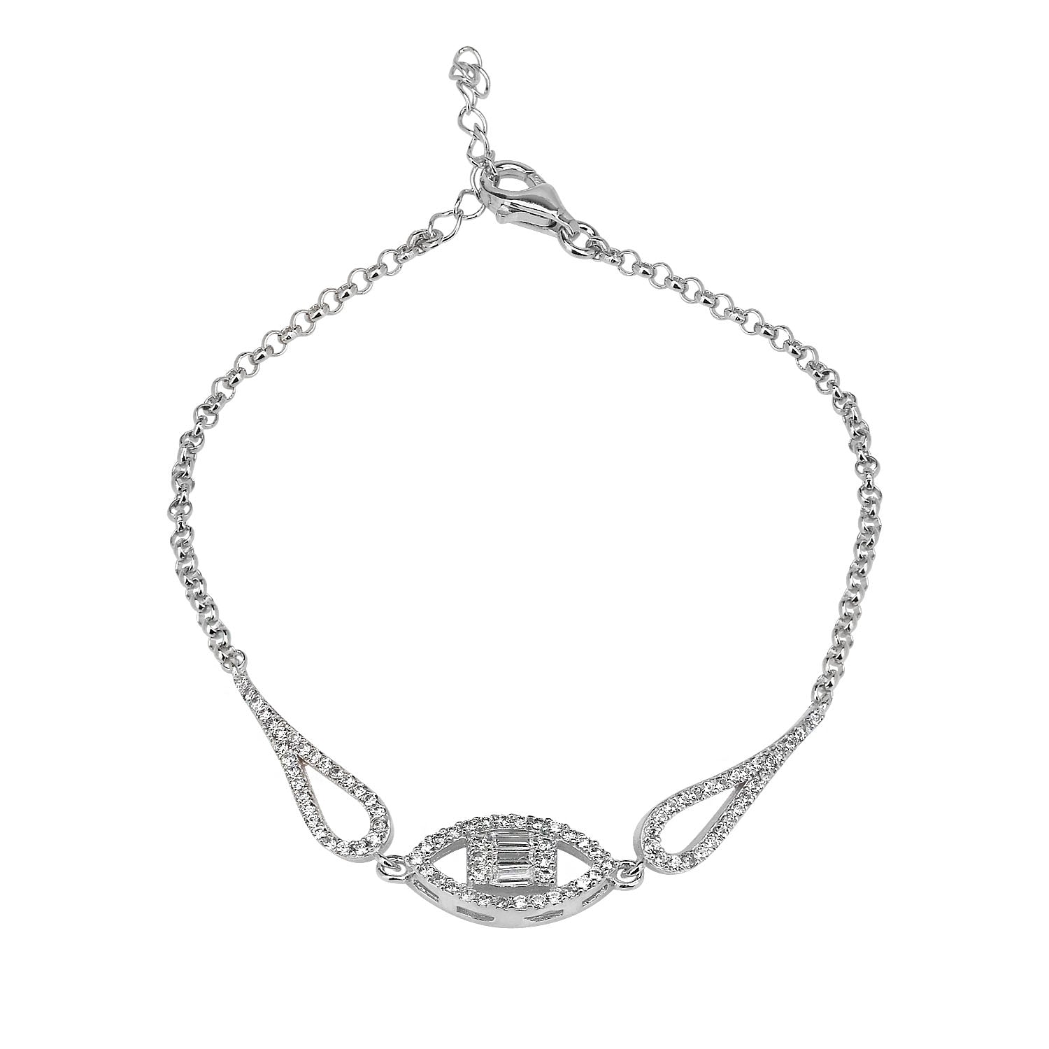 Dainty Sterling Silver CZ Bracelet