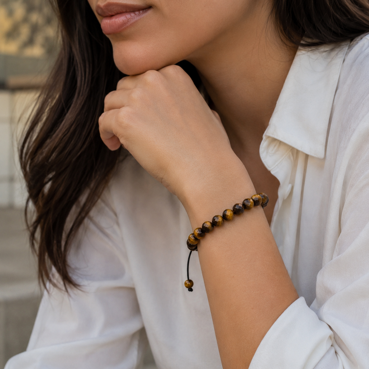 FACETED TIGER  EYE