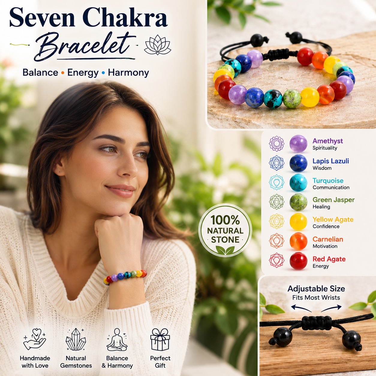 Seven Chakra  Bracelet