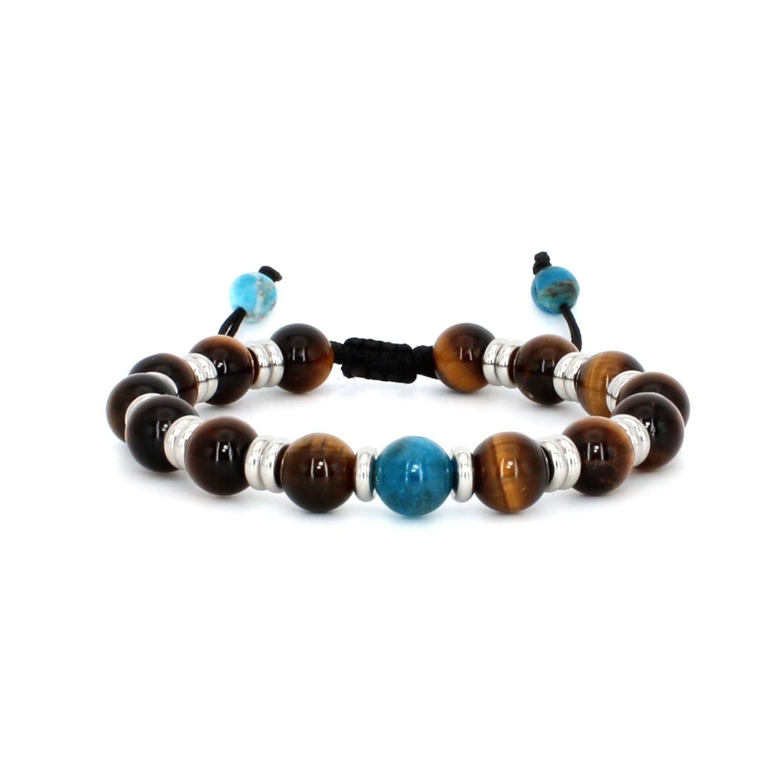 TIGER EYE AND BLUE APATITE