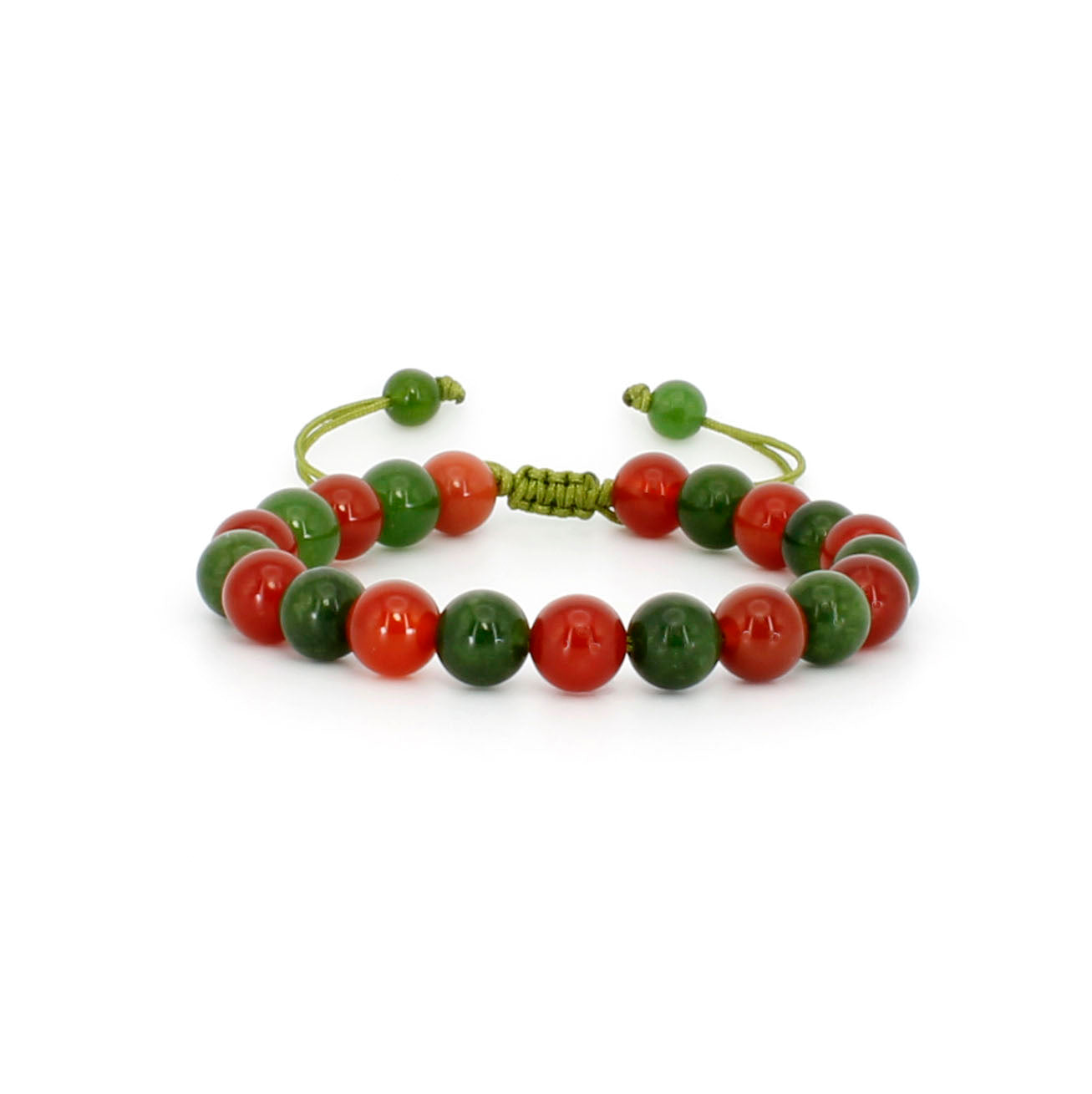 CARNELIAN AND GREEN JADE