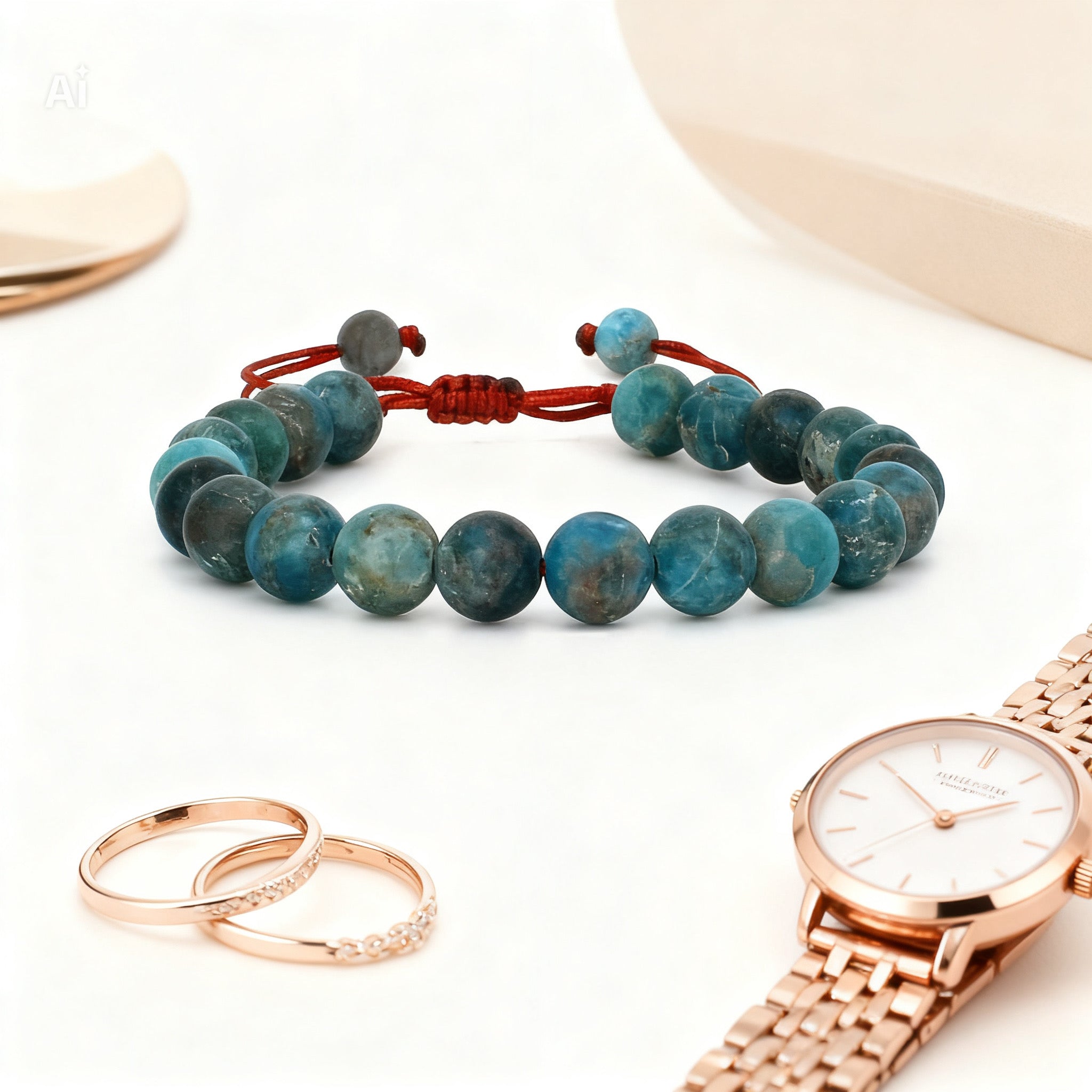 Matt  Blue Apatite Bracelet
